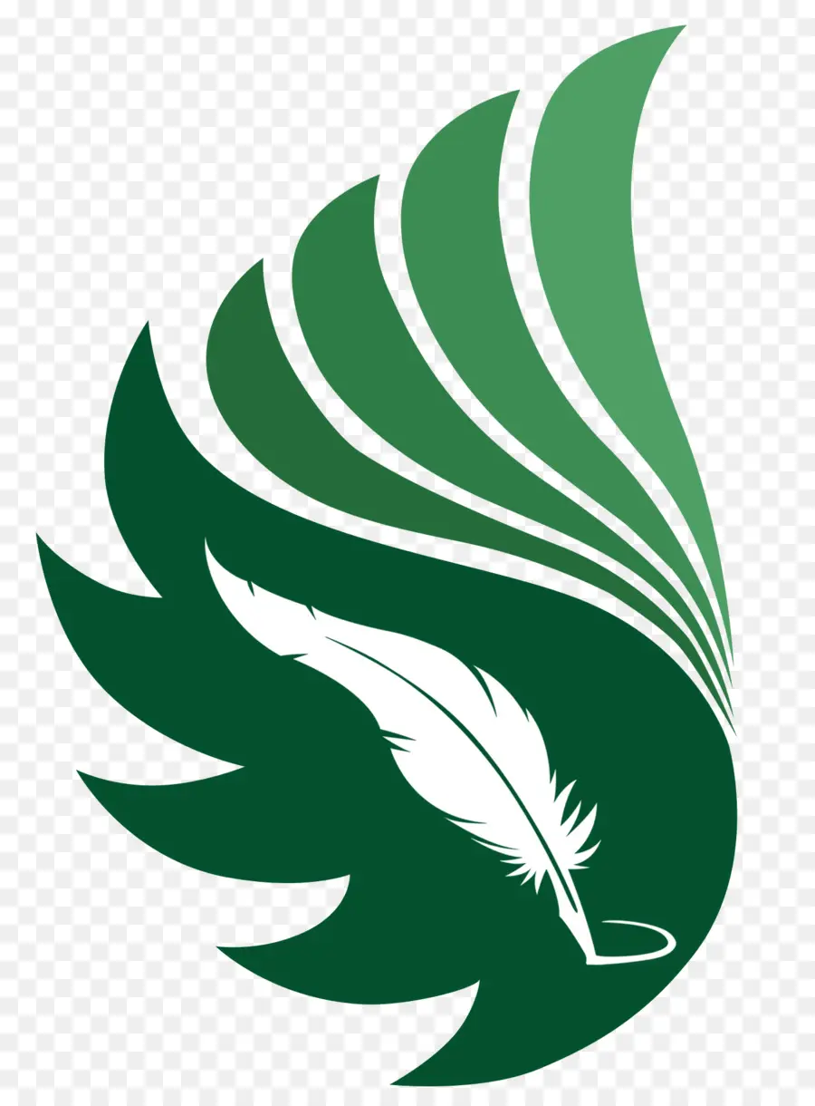 Logotipo De Pluma Verde，Diseño PNG