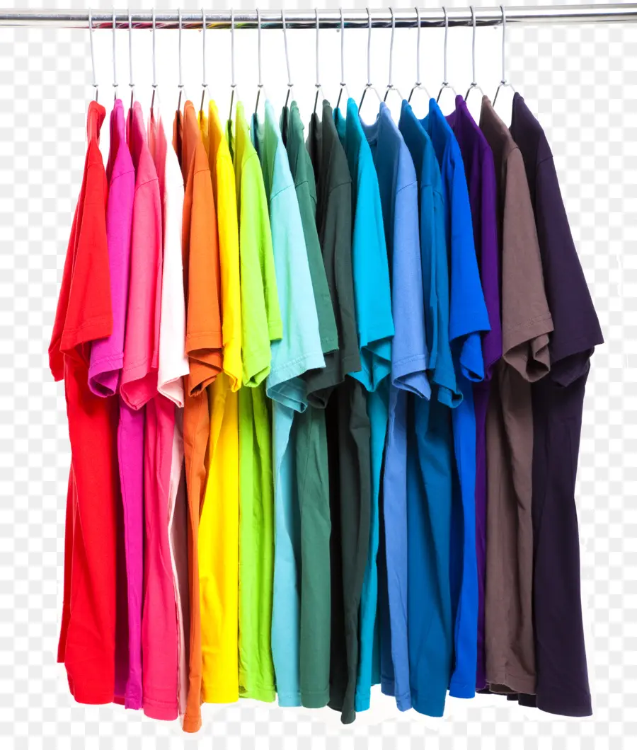 Camisetas Coloridas，Perchas PNG