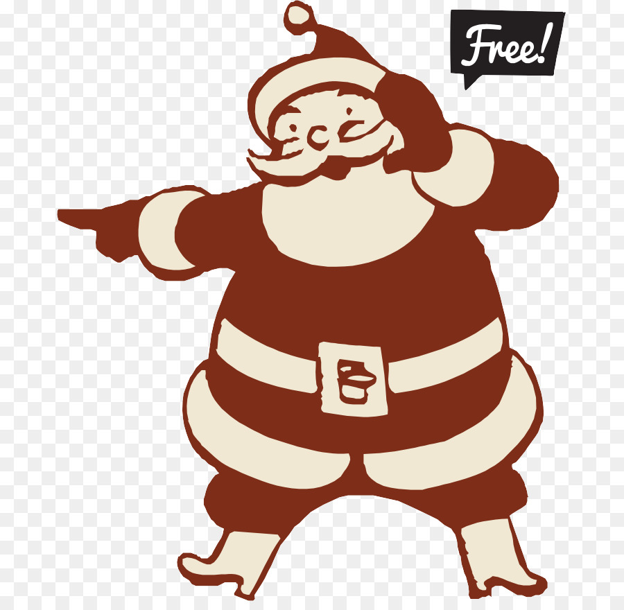 Papá Noel，Traje Rojo PNG