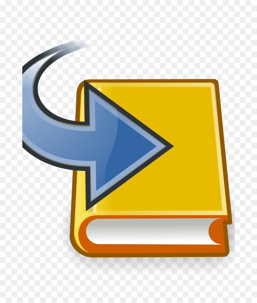 Libro Amarillo Con Flecha Azul，Flecha PNG