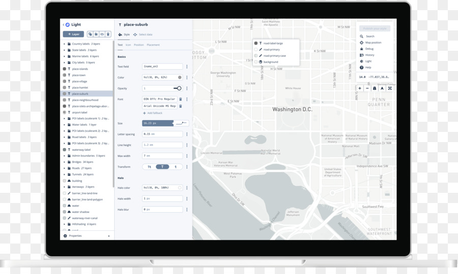 Mapbox，Mapa PNG