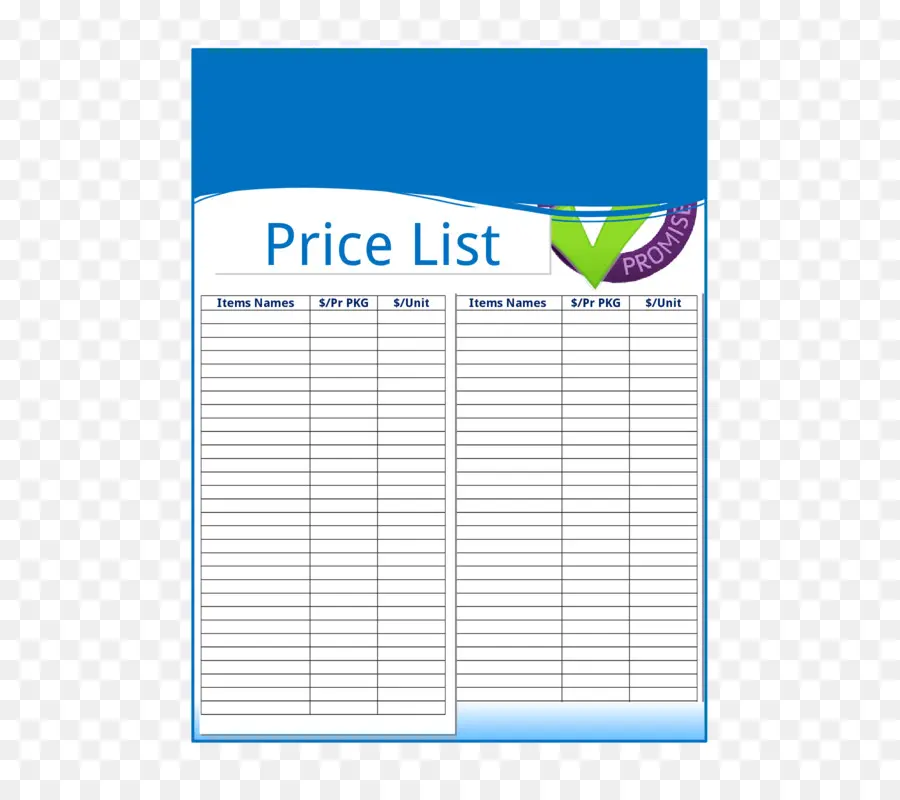 Lista De Precios，Elementos PNG