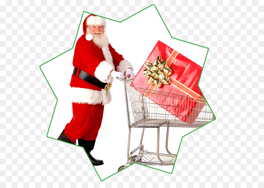 Papá Noel，Carro De La Compra PNG