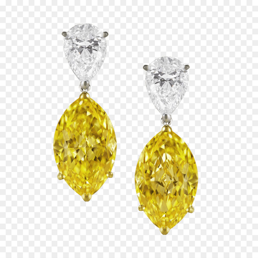 Pendientes Amarillos，Piedra Preciosa PNG