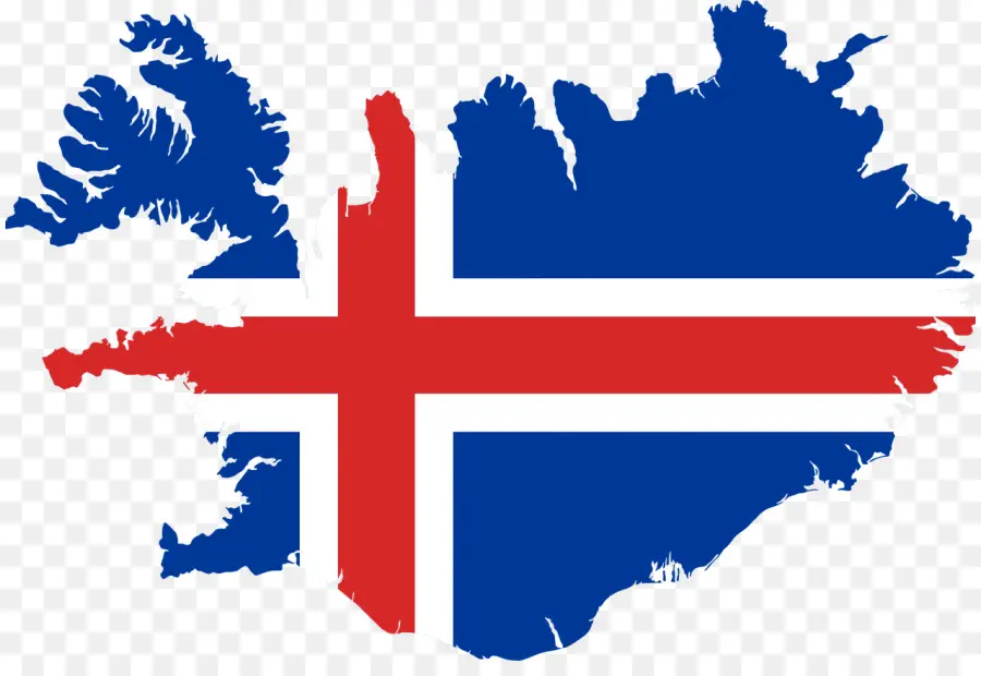 Mapa De La Bandera De Islandia，Bandera PNG