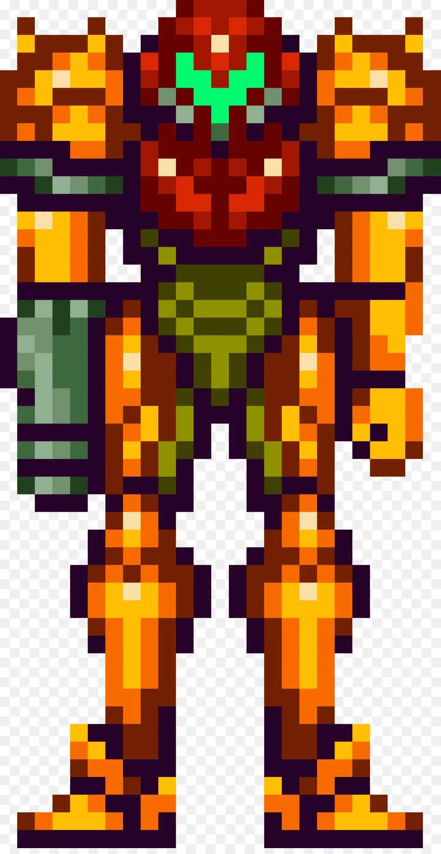 Robot Pixelado，Armadura PNG