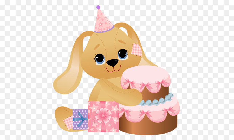 Pastel De Cumpleaños，Conejito De Pascua PNG