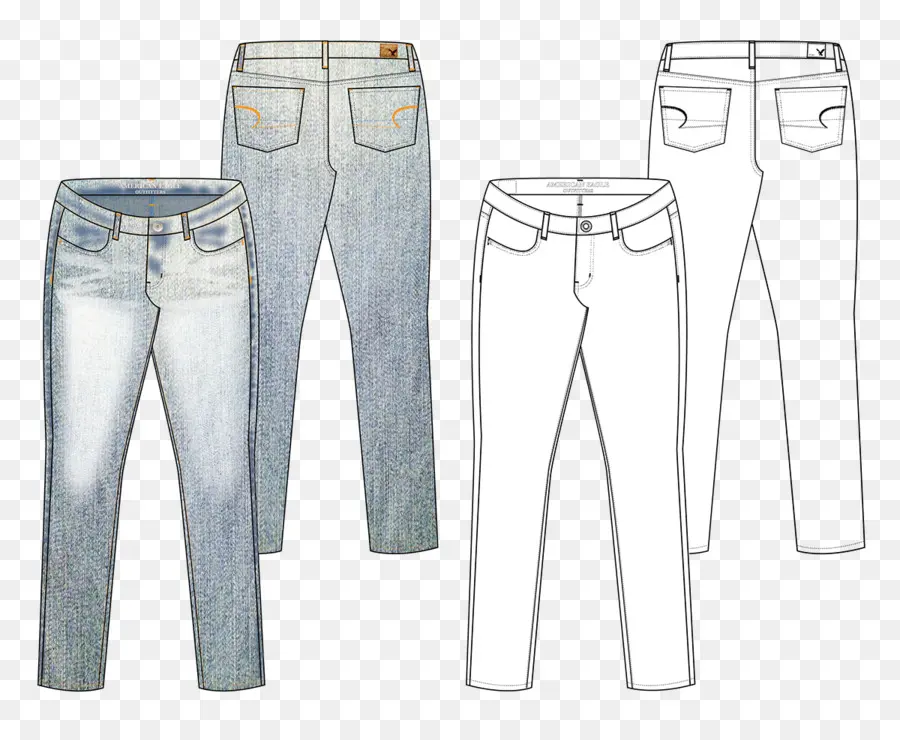 Jeans，Dril De Algodón PNG