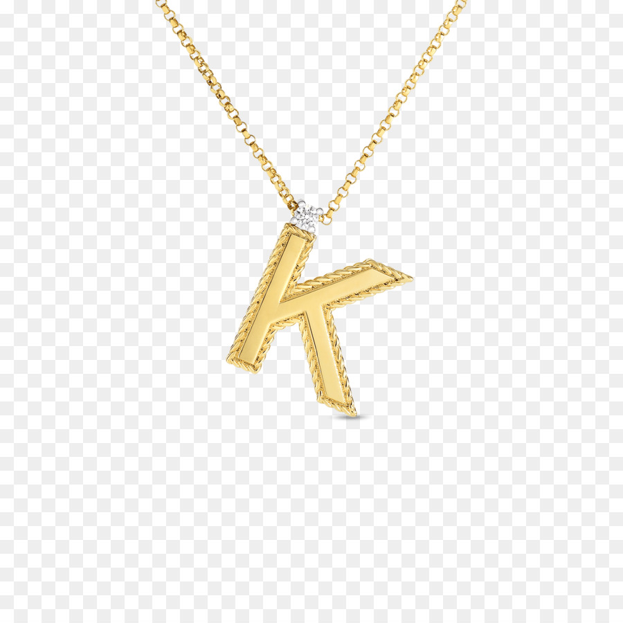 Collar Letra K Oro，Colgante PNG