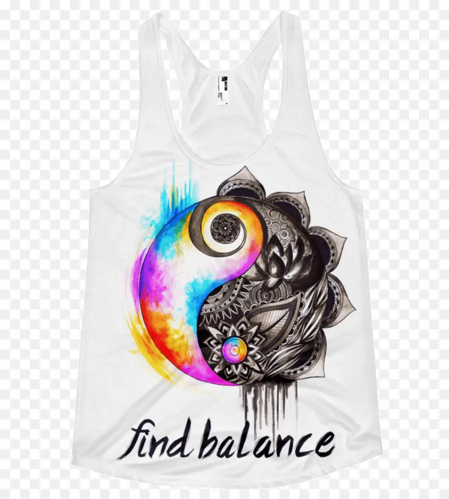 Camiseta Sin Mangas，Yin Y Yang PNG