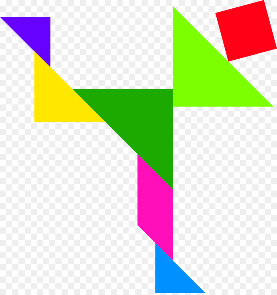 Tangram Colorido，Formas PNG