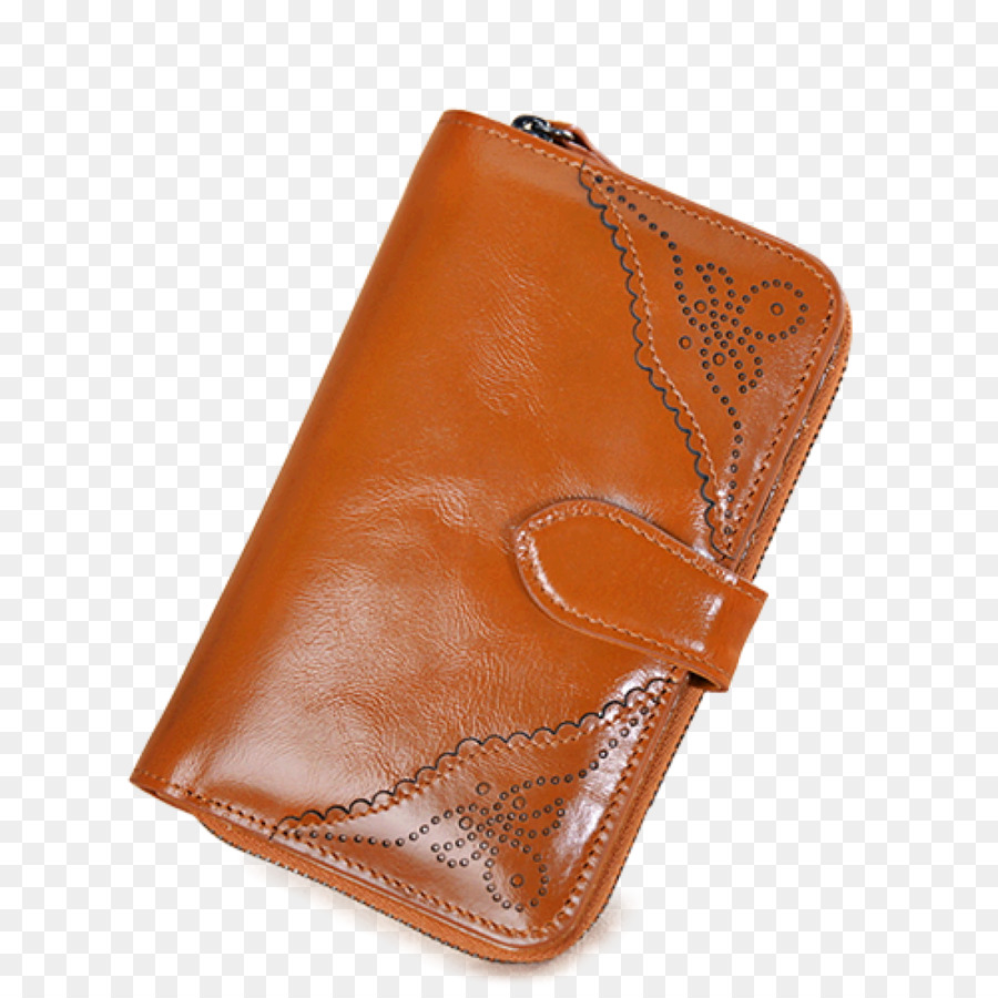 Cartera Marrón，Cuero PNG