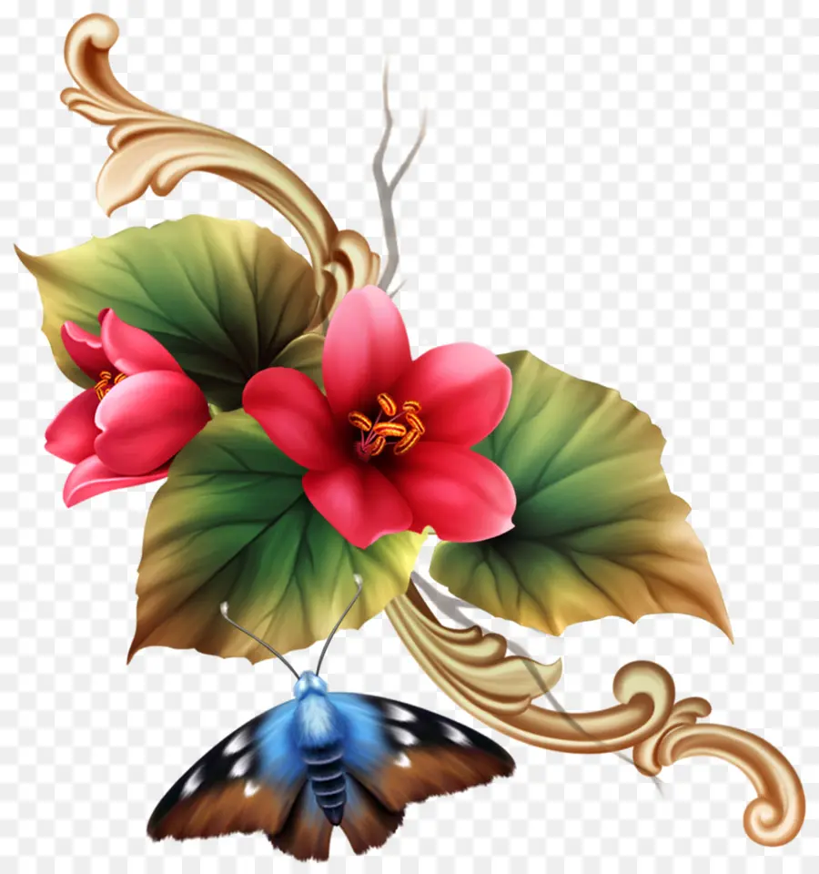 Diseño Floral，Flor PNG