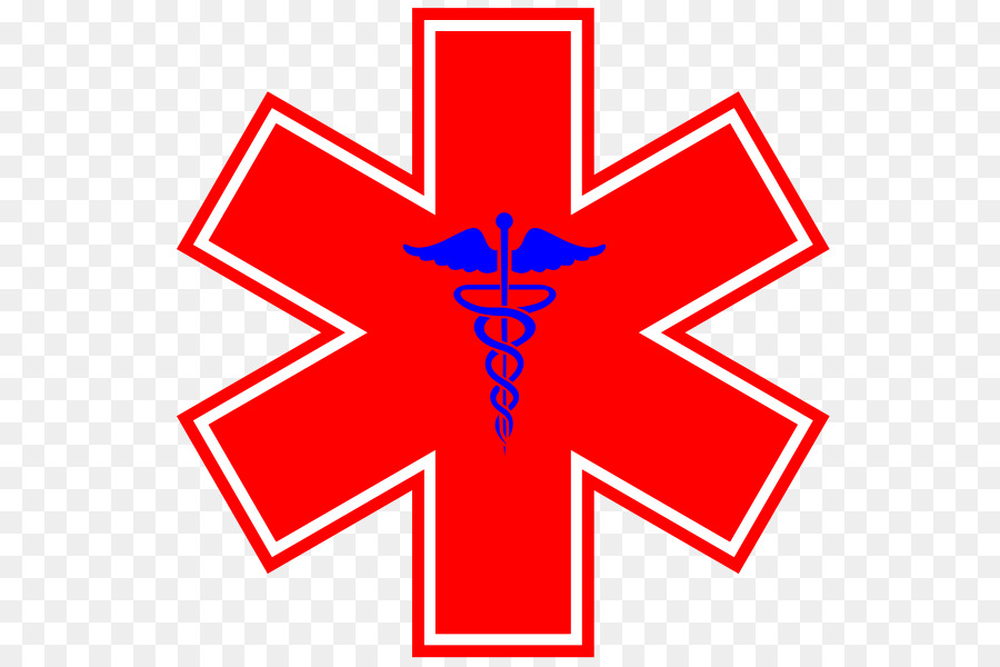 Estrella Médica De La Vida，Rojo PNG