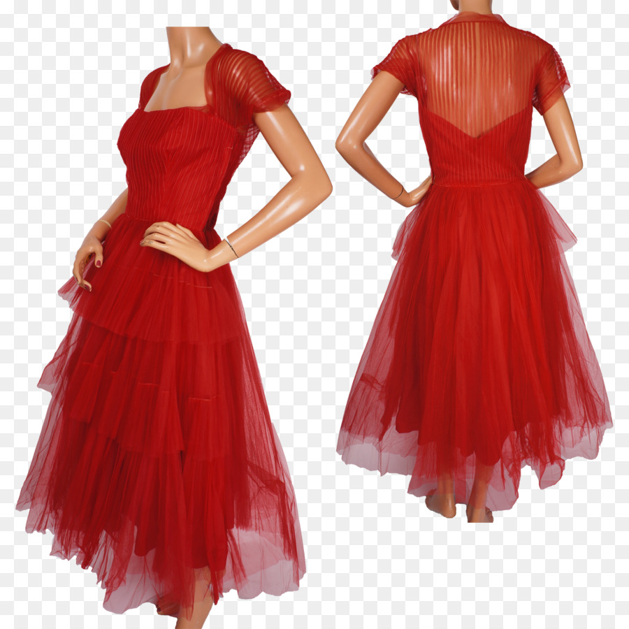 Vestido Rojo，Moda PNG