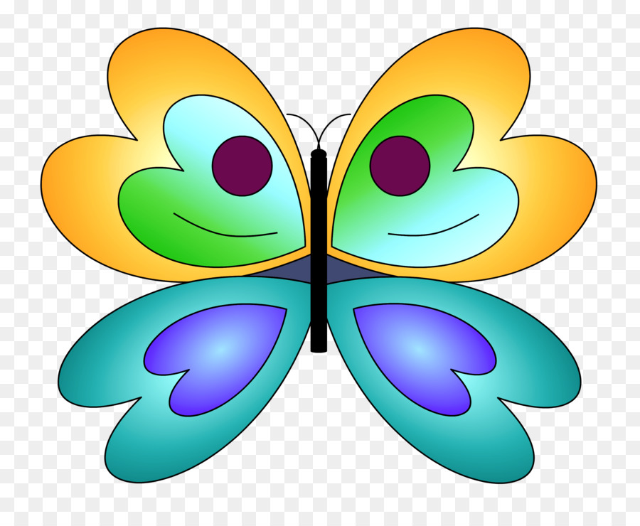 Mariposa，Azul PNG