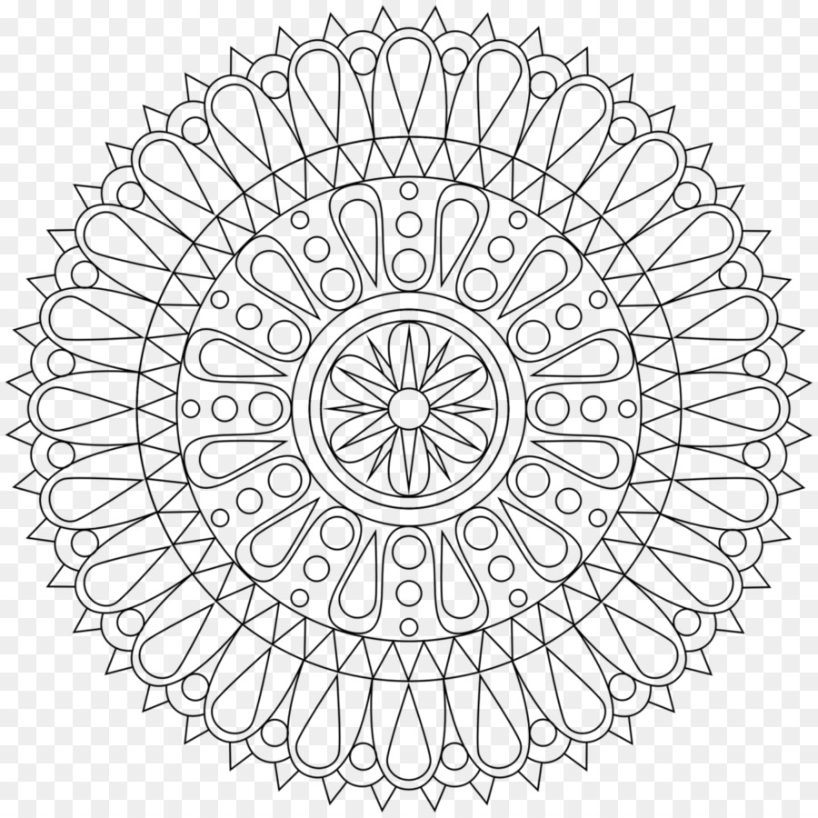 Mandala，Libro De Colorear PNG