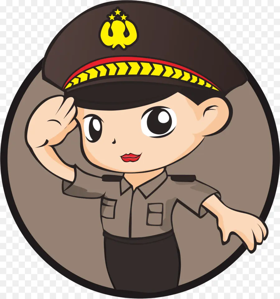 Oficial De Policía De Dibujos Animados，Saludo PNG