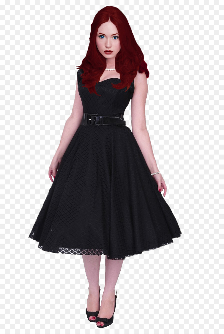 Pequeño Vestido Negro，De La Década De 1950 PNG