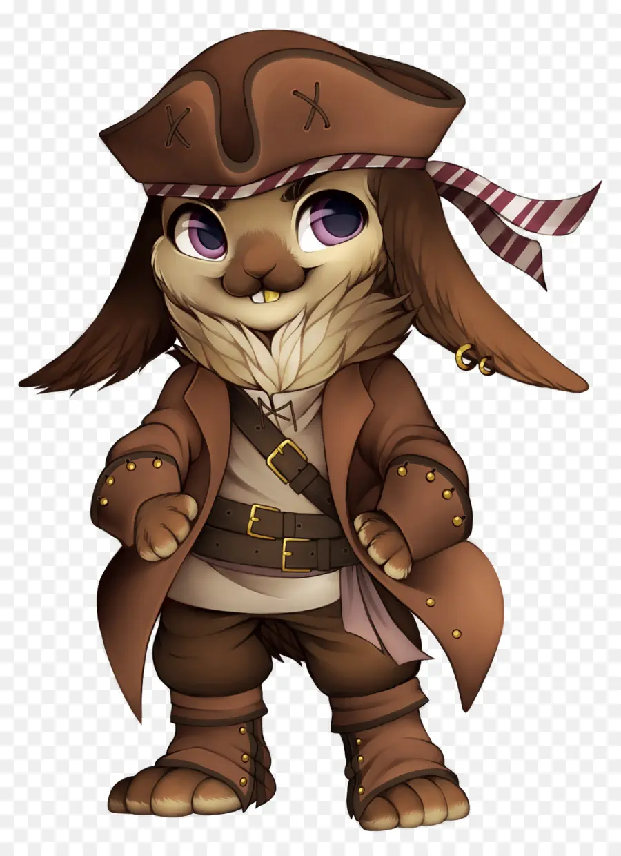 Conejo Pirata，Dibujos Animados PNG