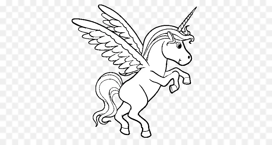 Unicornio，Libro De Colorear PNG