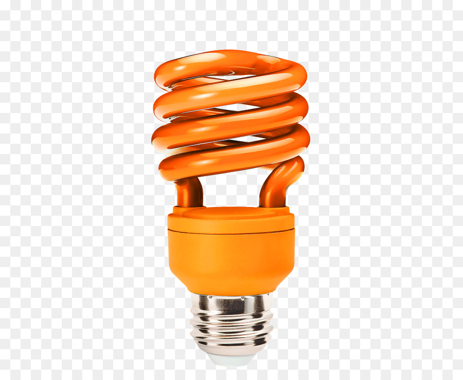 Bombilla De Luz Naranja，Espiral PNG