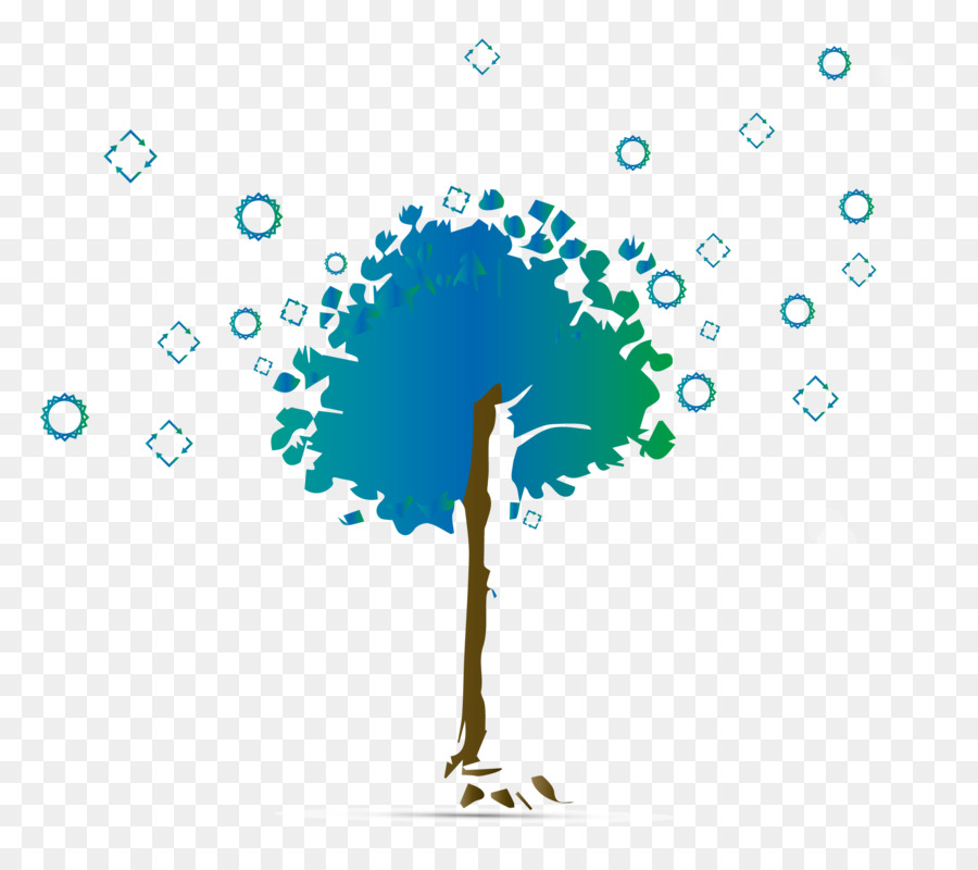 Árbol，Azul PNG