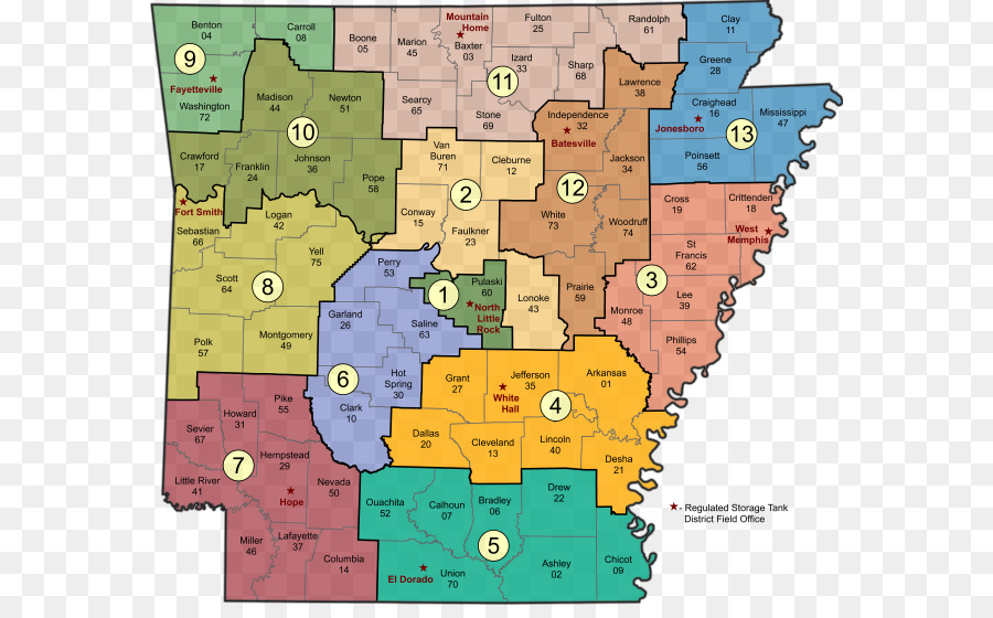 Arkansas Departamento De Calidad Ambiental De，Mapa PNG