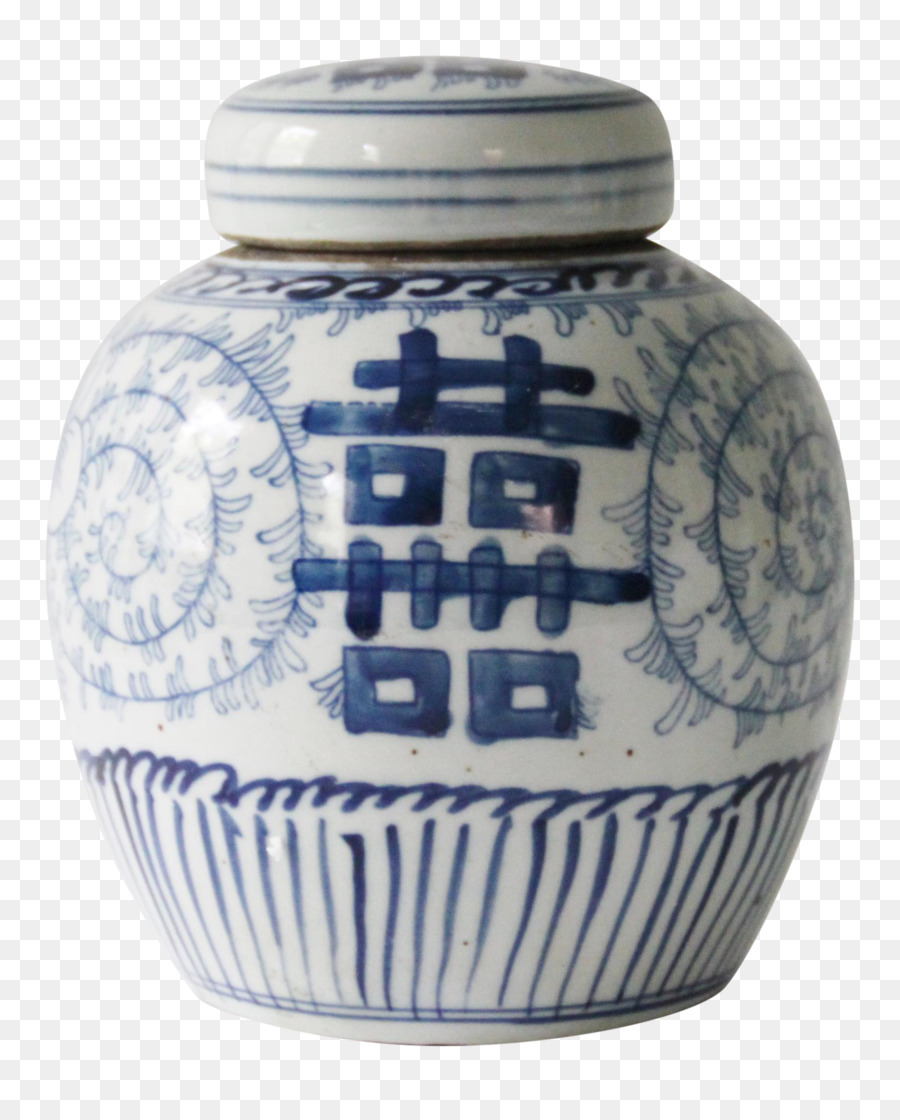 Jarrón De Porcelana，Azul PNG