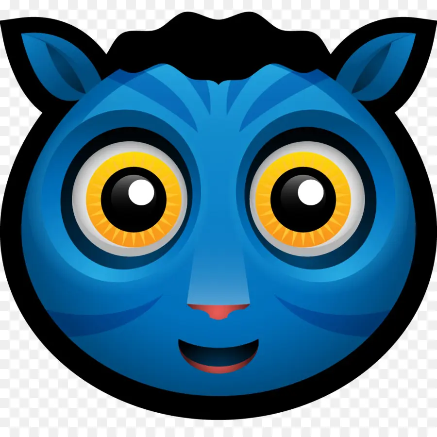 Cara Azul De Dibujos Animados，Lindo PNG