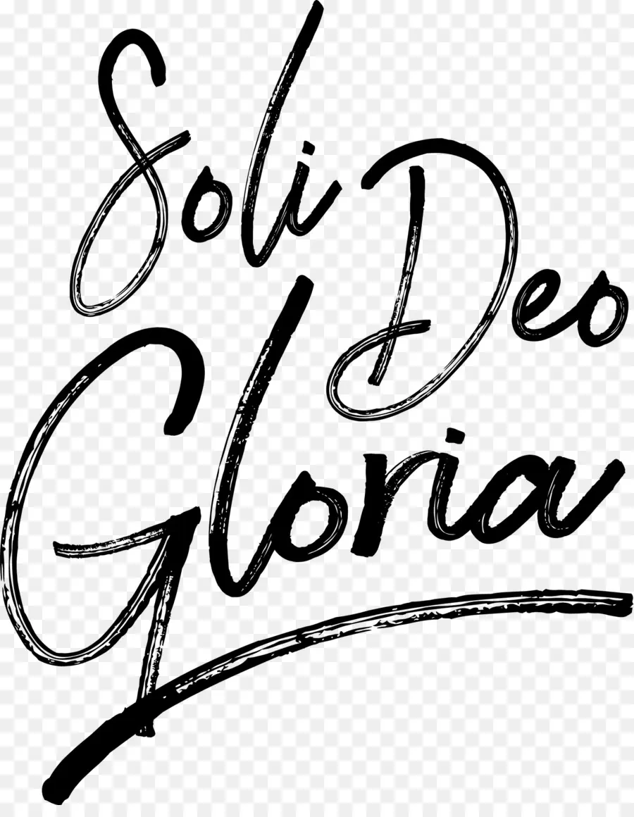 Soli Deo Gloria，Caligrafía PNG