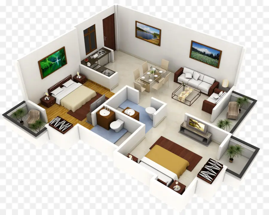 Servicios De Diseño Interior，3d Plan De Piso PNG