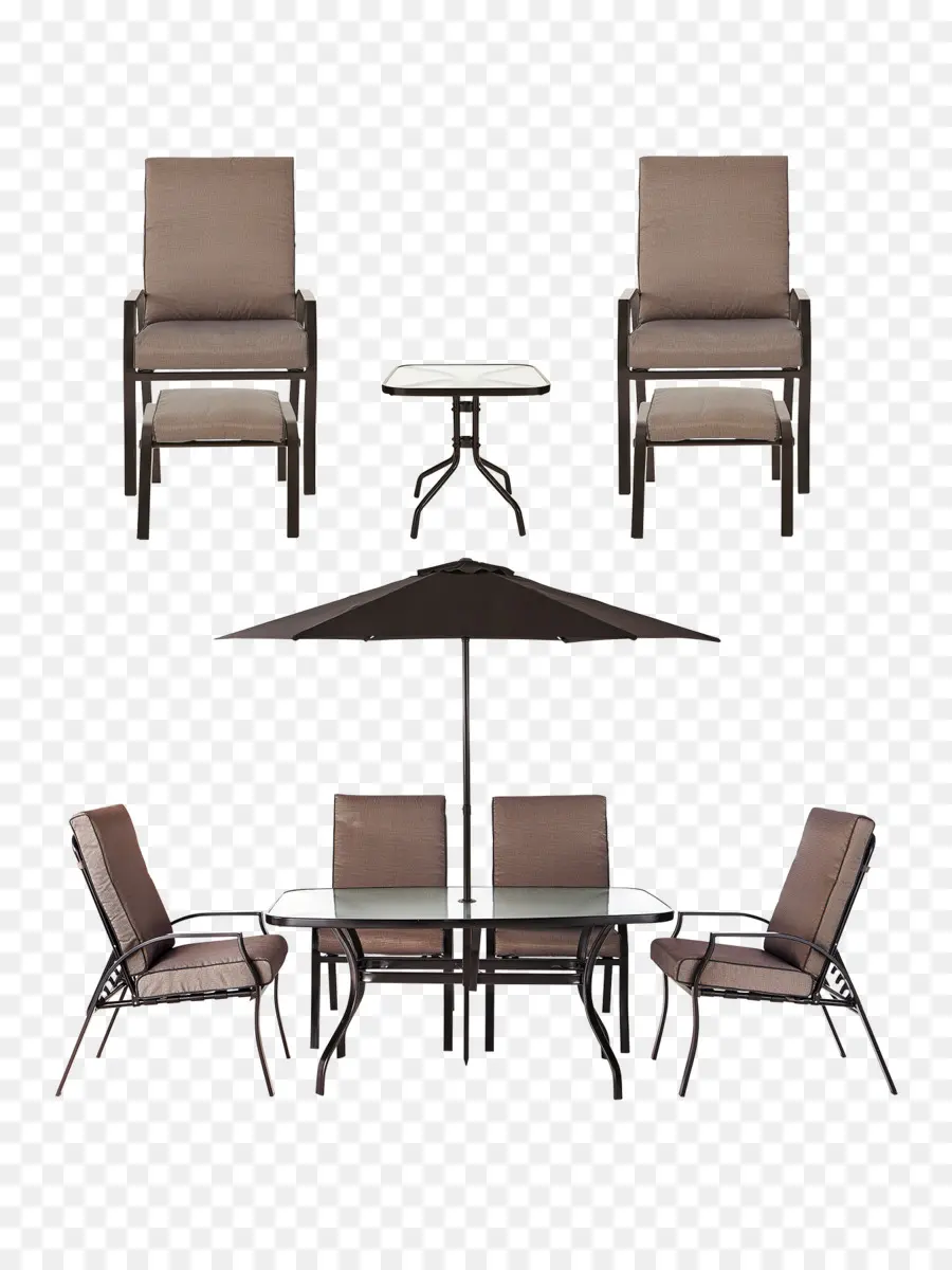 Conjunto De Muebles De Exterior，Sillas PNG