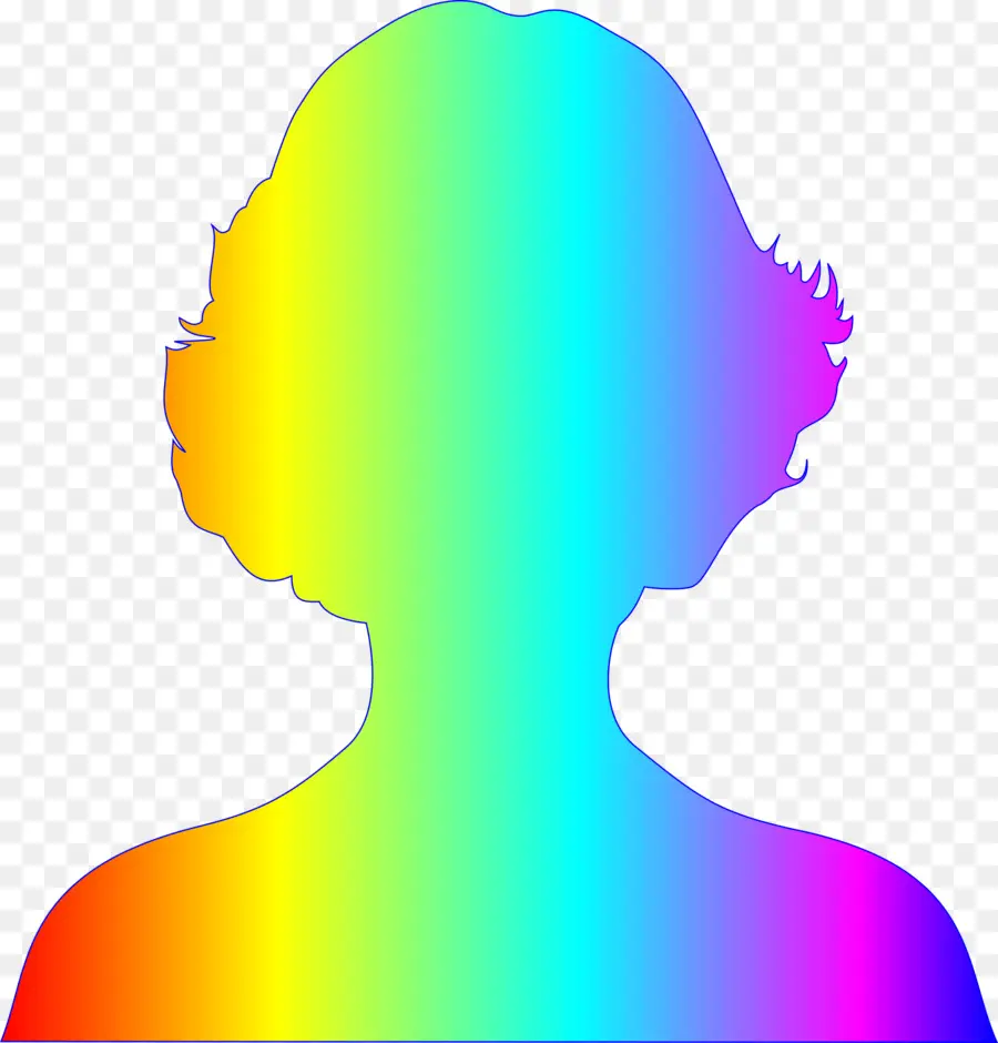 Silueta Del Arcoiris，Vistoso PNG