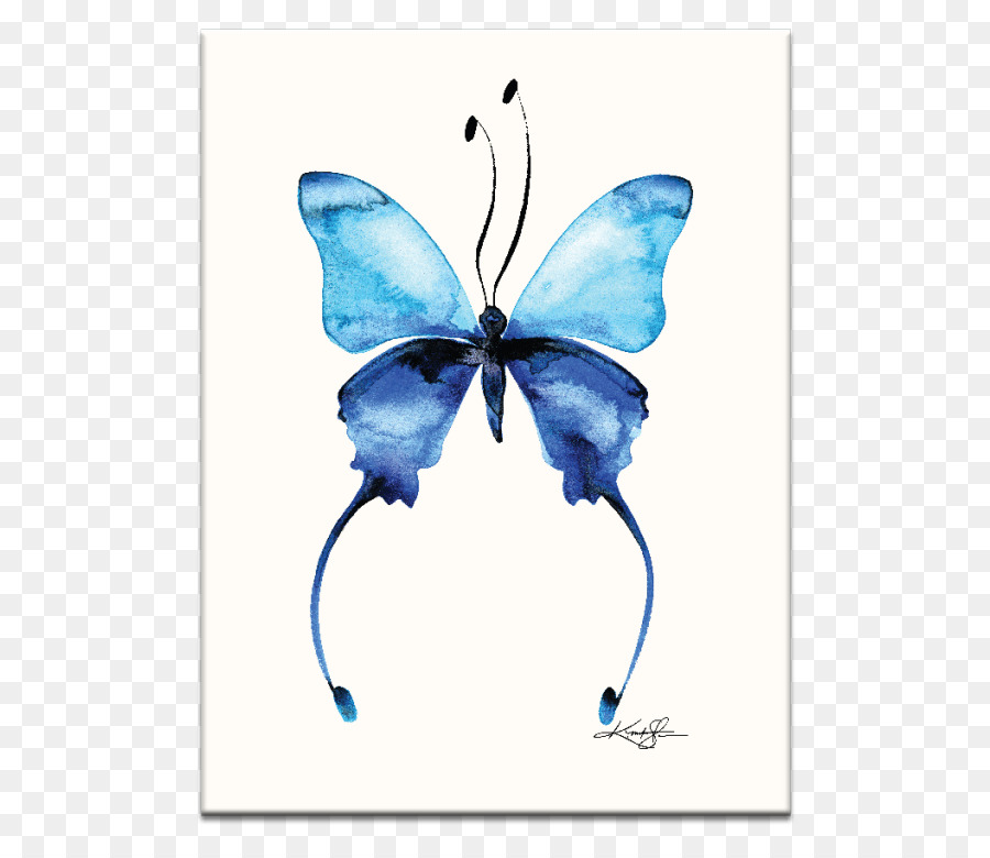 La Mariposa Monarca，Pintura A La Acuarela PNG