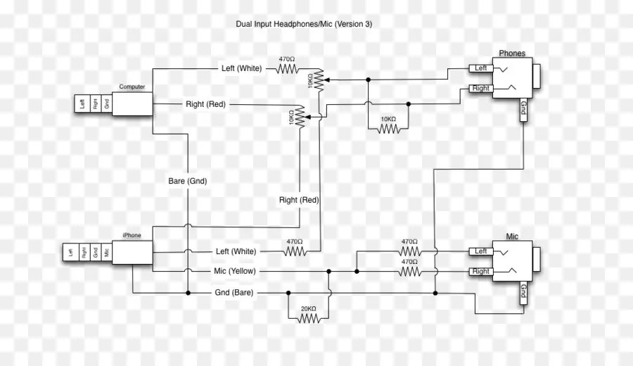 Micrófono，Diagrama De Cableado PNG