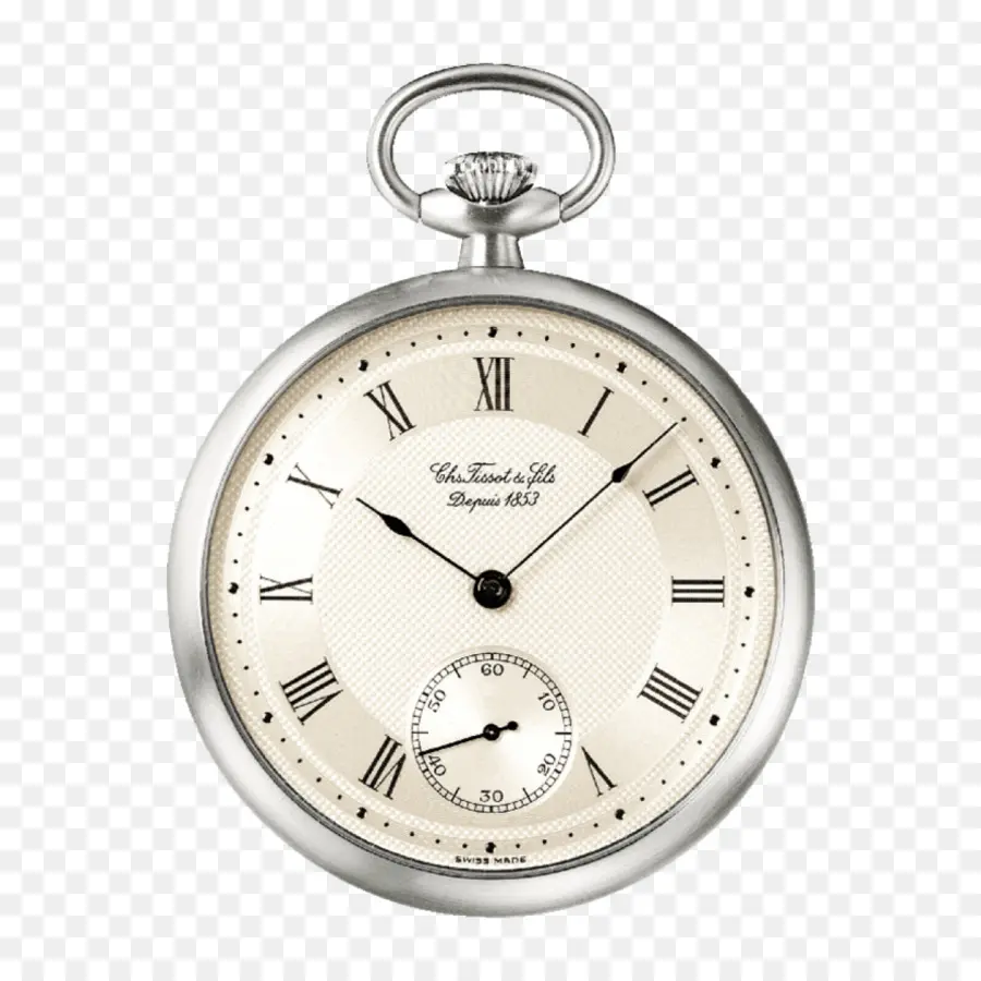 Reloj De Bolsillo Plateado，Reloj PNG