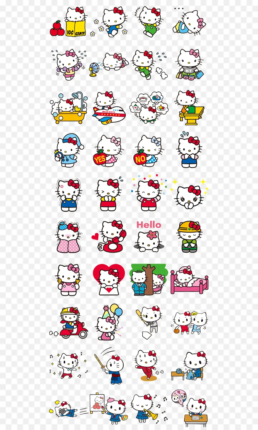 Pegatinas Hello Kitty，Dibujos Animados PNG