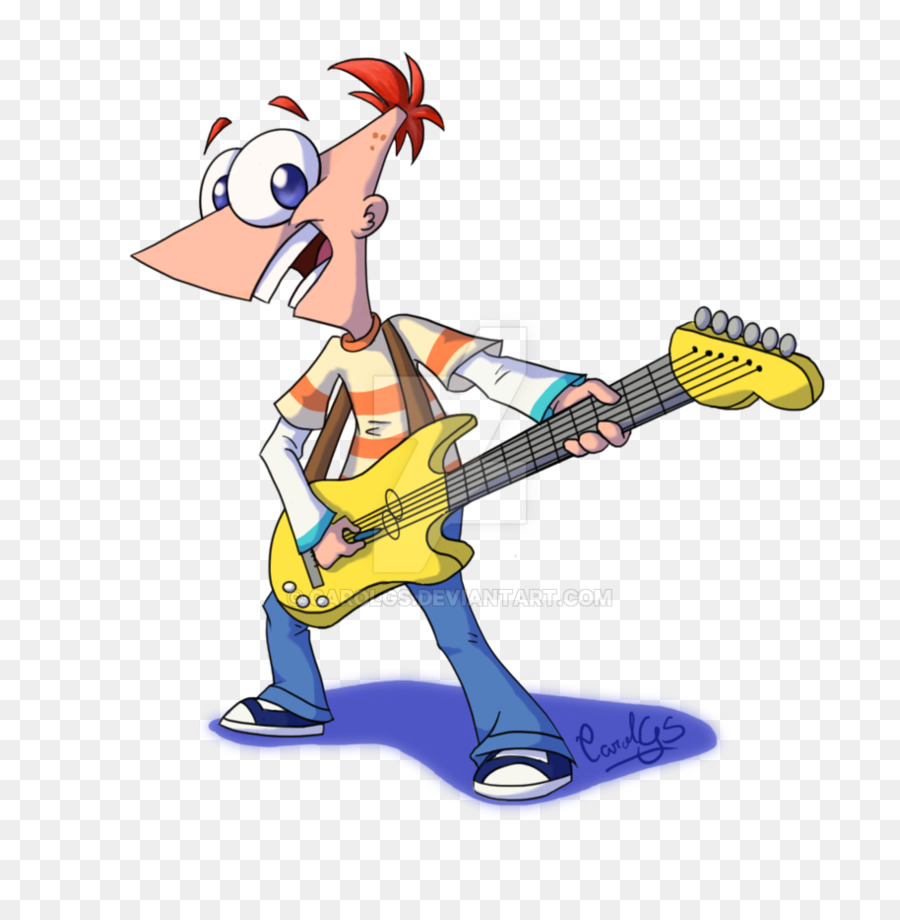 Personaje De Dibujos Animados Con Guitarra，Dibujos Animados PNG