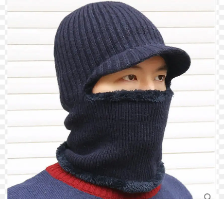 Gorro De Punto Azul，Invierno PNG