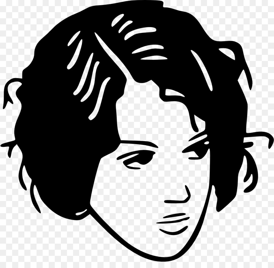 Cara En Blanco Y Negro，Cabello PNG