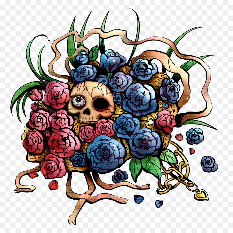 Calavera，Rosa PNG