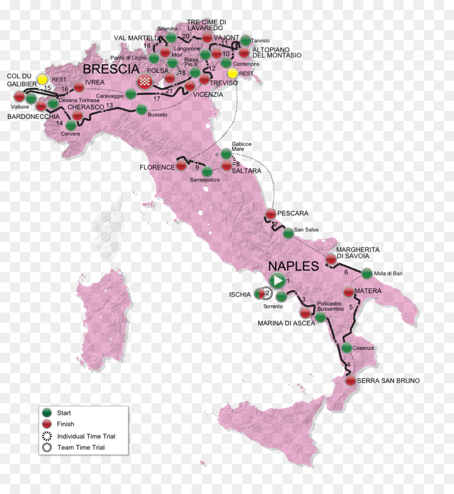 Las Regiones De Italia，Mapa PNG