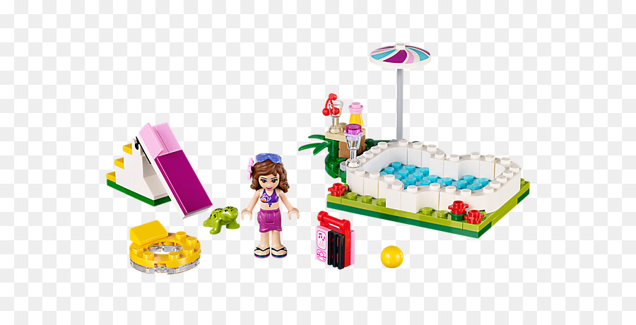 Lego Friends，Lego 41090 Amigos Olivia Del Jardín De La Piscina PNG