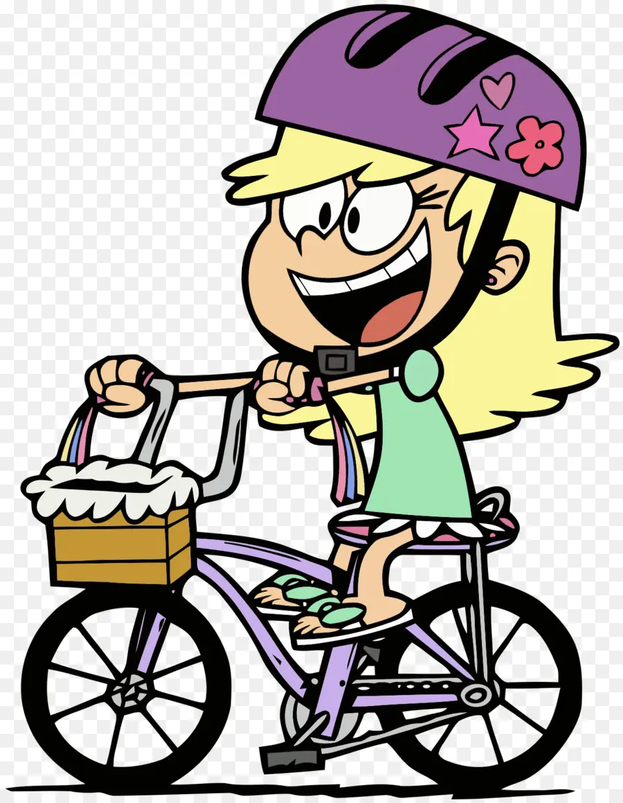 Chica En Bicicleta，Casco PNG