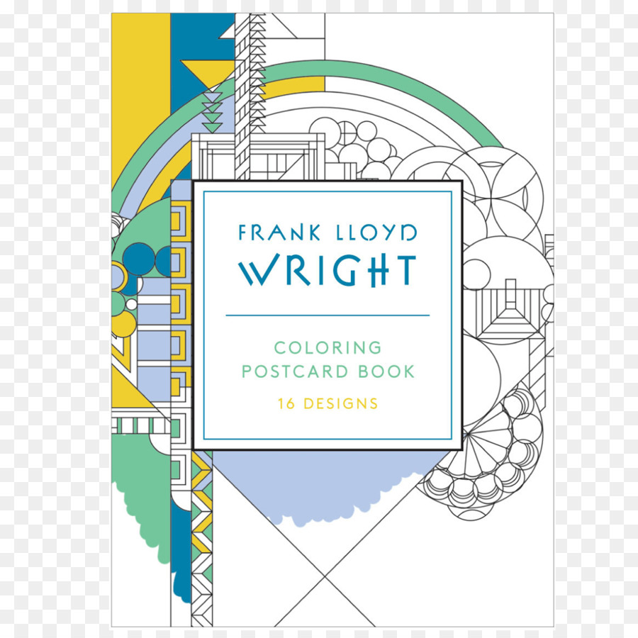 Frank Lloyd Wright Para Colorear Postales，Diseños Decorativos Libro De Postales PNG