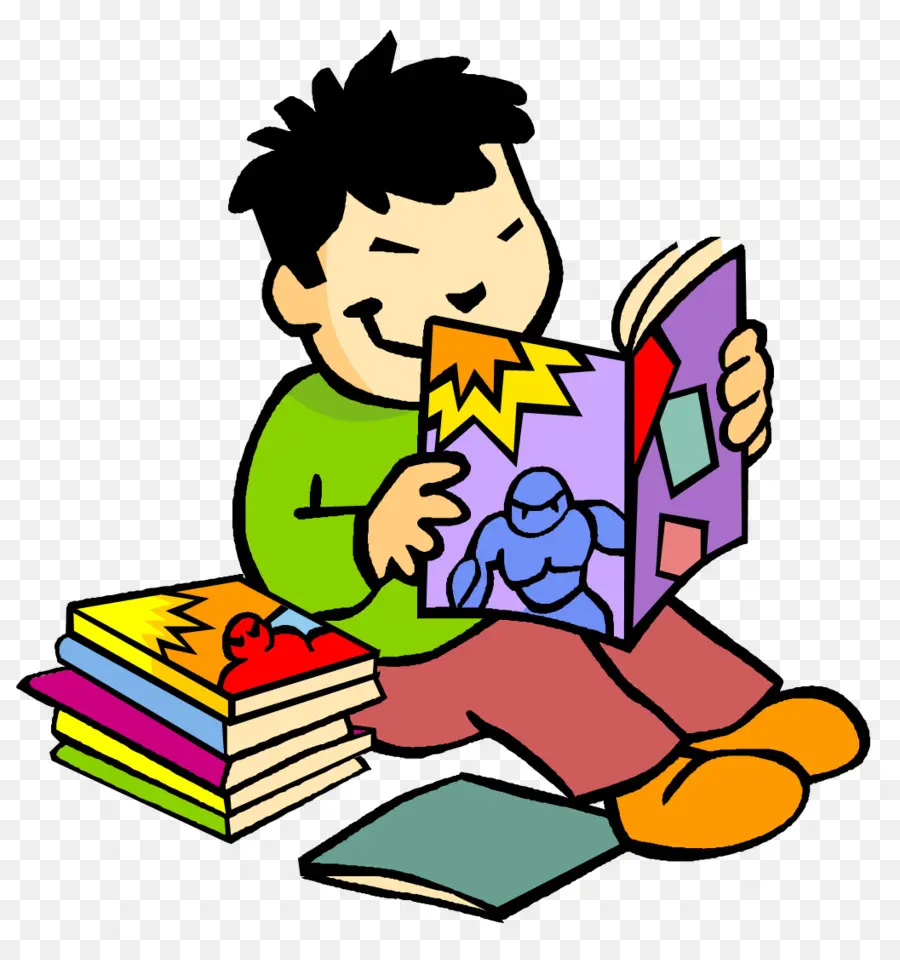 Niño Leyendo Cómic，Niño PNG