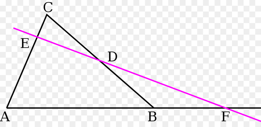 Triángulo，El Teorema De Menelao PNG