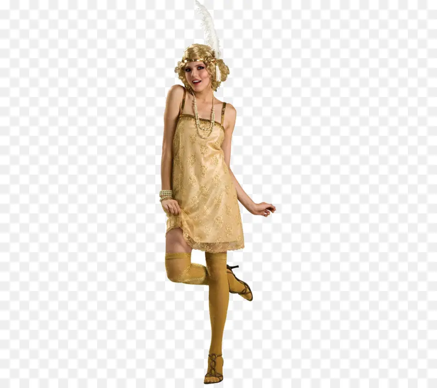 Vestido Estilo Flapper，Década De 1920 PNG