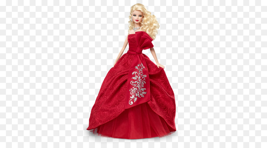 Muñeca Con Vestido Rojo，Pelo Rubio PNG